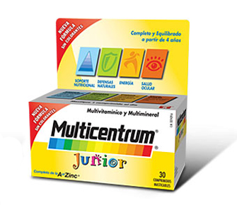 multicentrum junior integratore di minerali e vitamine per bambini dai 4 anni in su 30 compresse