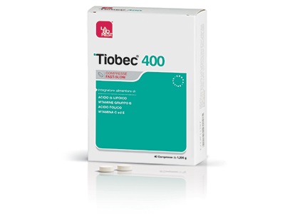 Integratore alimentare di acido alfa-lipoico - Tiobec 400 40 compresse fast-slow