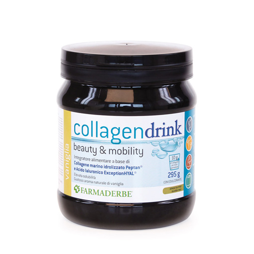 collagen drink integratore alimentare a base di acido ialuronico per pelle e articolazioni 295 grammi gusto vaniglia