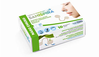 SANISPIRA naso chiuso 10 filtri nasali taglia L (Minimo 12 mm - Massimo 14 mm)