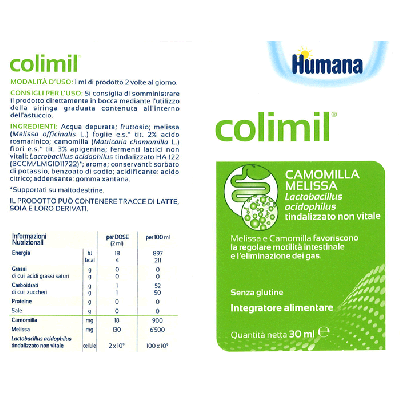 HUMANA colimil plus gocce coliche neonato 30 ml.