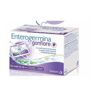 enterogermina gonfiore favorisce l'equilibrio della flora batterica intestinale 20+20 bustine